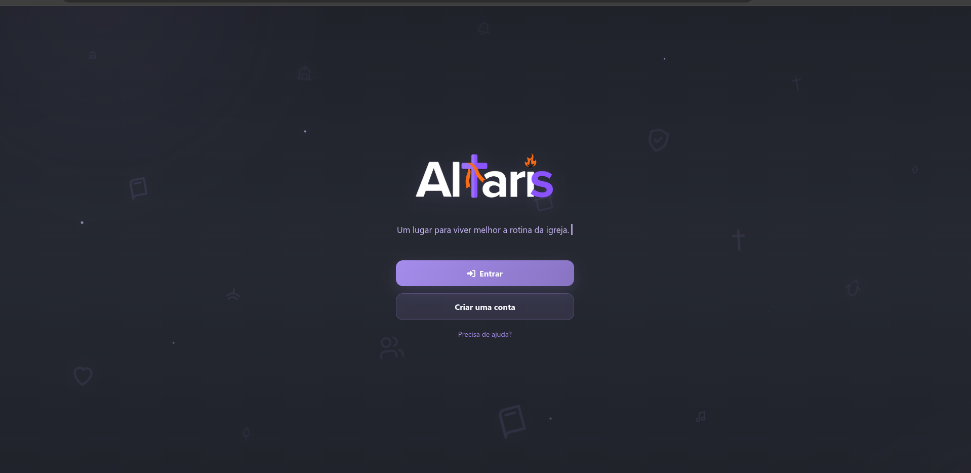 Interface do projeto Altaris Hub